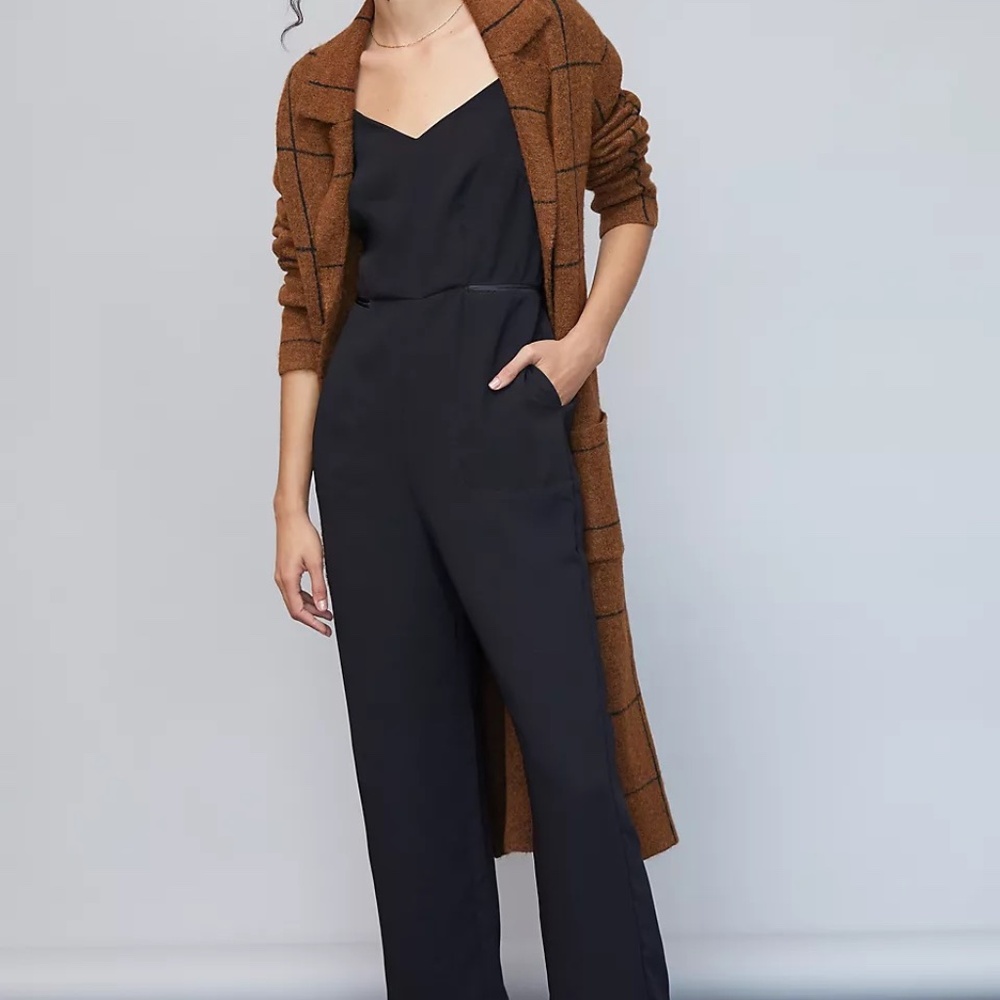 NWT Anthropologie Maeve Magdalena Jumpsuit - Black - Sz 12